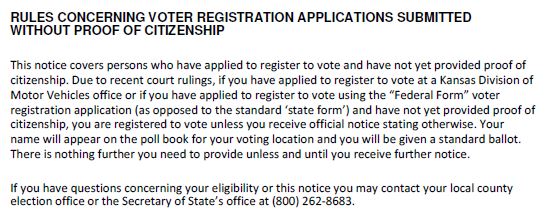 Rules For Voters